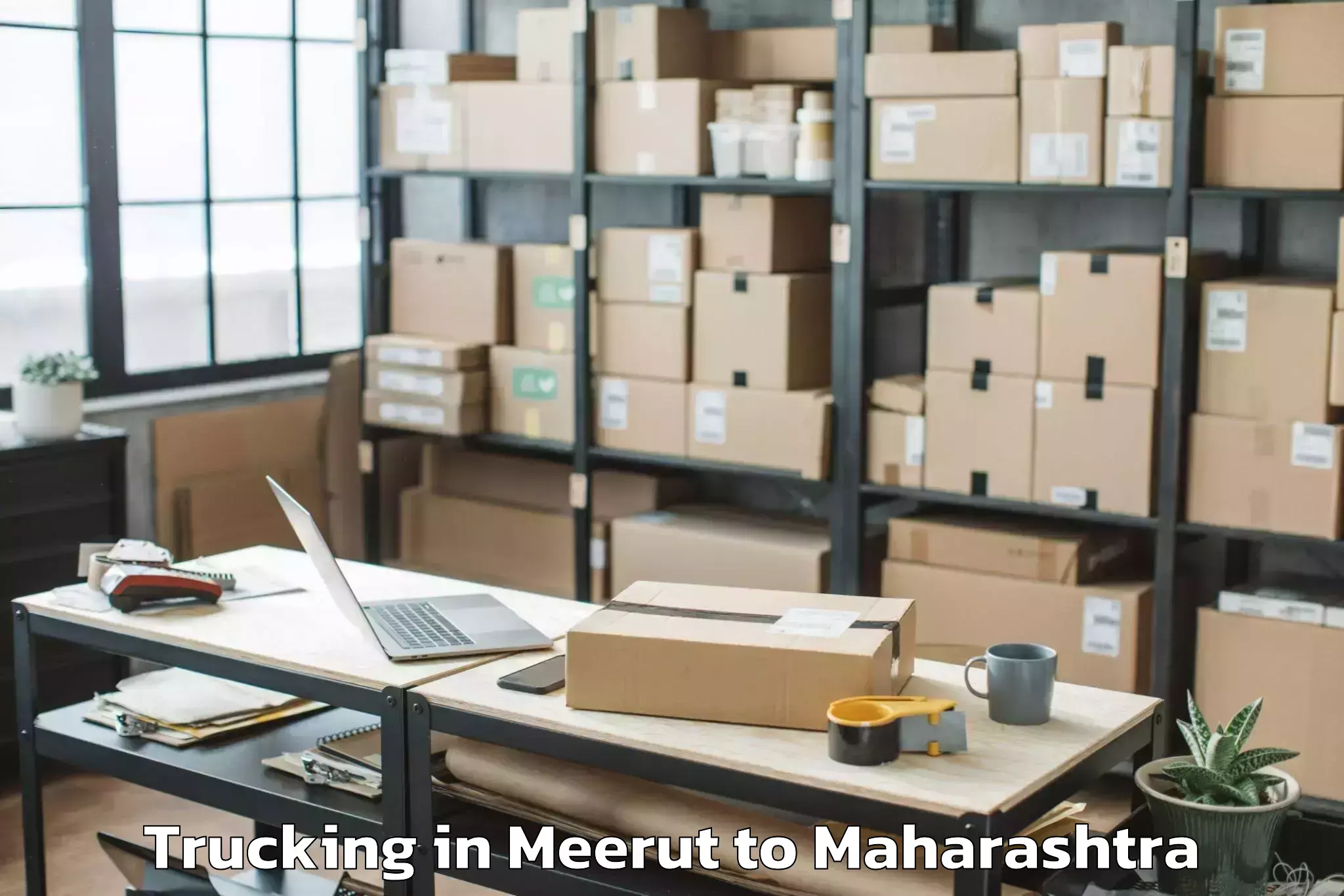 Easy Meerut to Sinnar Trucking Booking